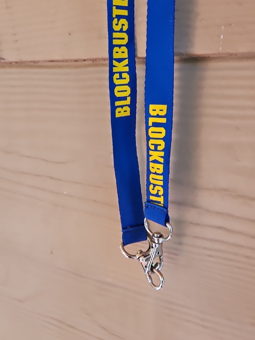 Vintage Rare Original Blockbuster Blue Logo Lanyard